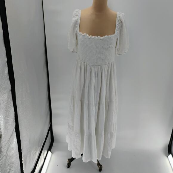Abercrombie & Fitch White Puff Sleeve Sundress - Picture 10 of 16